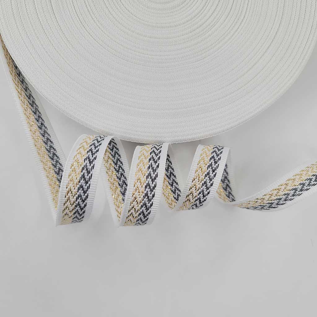 medesign kulp Tape Herringbone Woven Gold Lurex